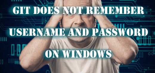 Git does not remember username and password