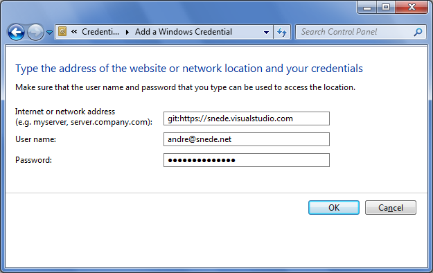 Add a Windows Credential. Git Credential. Git save Credentials. Git Credential Helper.